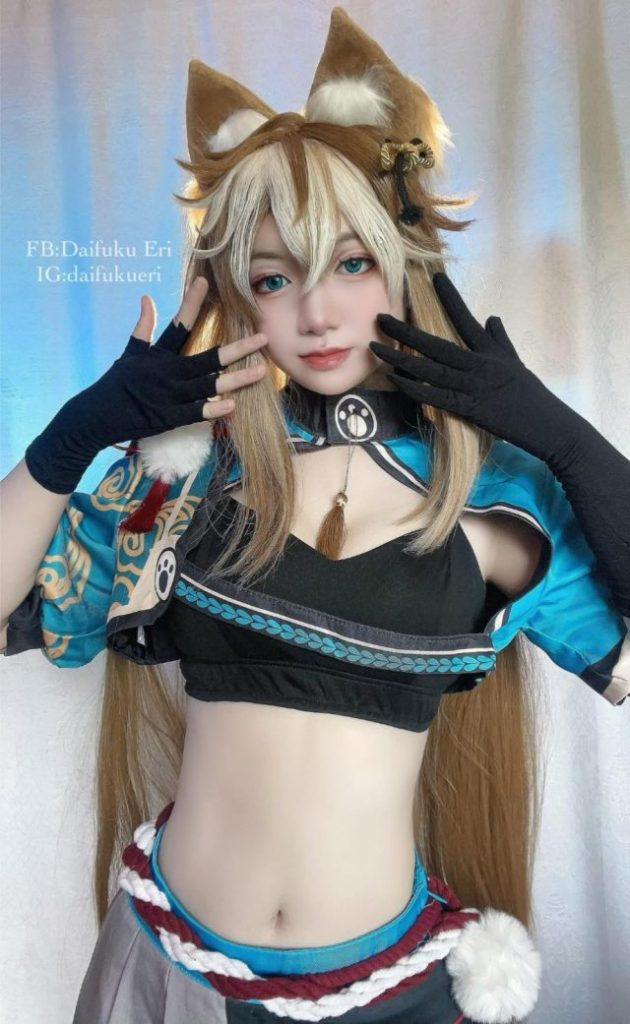 泰国coser Daifuku_Eri变身《原神》俏皮可爱“女版”五郎-汤姆先生-一个分享国内外网红coser资讯的社区